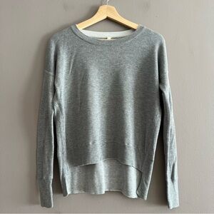 Lululemon Pure Balance Sweater Women’s High Low Lightweight Heathered Grey Sz 4